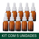 Frasco âmbar com conta-gotas PREMIUM GRADUADO R18 - 15 ml (unitário ou kit) - Preto ou Branco