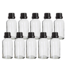 Frasco em vidro transparente gotejador  R18- 30 ml (unidade ou kit)