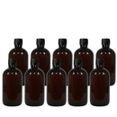 Frasco em PET âmbar com tampa preta com lacre R24 - 250 ml (kit ou unidade)