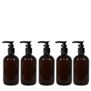 Frasco em PET âmbar com válvula PUMP R24 - 250 ml (kit ou unidade)