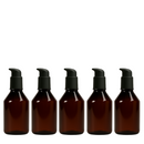 Frasco PET âmbar com válvula pump PREMIUM R24 - 100 ml (kit ou unidade)