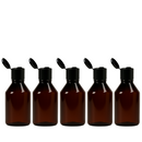 Frasco em PET âmbar com tampa FLIP TOP R24 - 100 ml