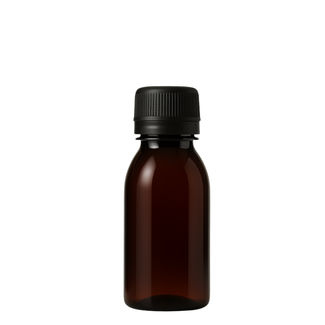 Frasco em PET âmbar com tampa preta com lacre - 60 ml (kit ou unidade)
