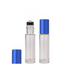 Frasco 10 ml rollon Premium cristal tampas coloridas