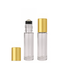 Frasco 10 ml rollon Premium cristal tampas coloridas