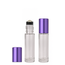 Frasco 10 ml rollon Premium cristal tampas coloridas