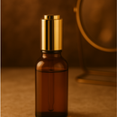 Frasco âmbar com conta-gotas dourado BOTÃO R18 - 30 ml (unitário ou kit)