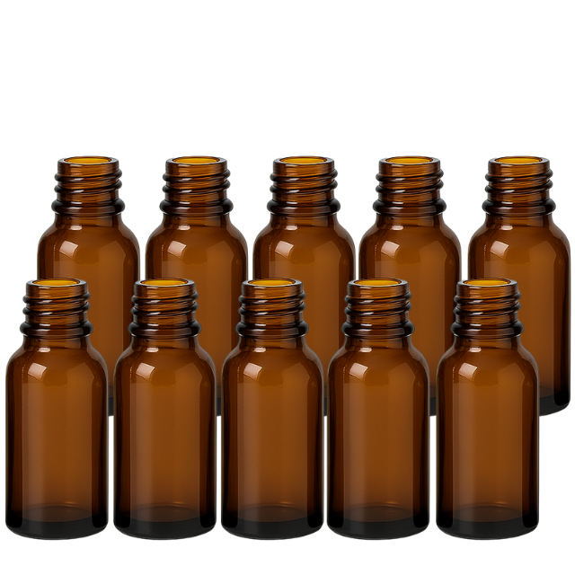 Frasco vidro âmbar sem tampa - 20 ml