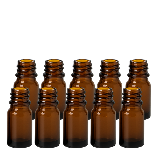 Frasco vidro âmbar sem tampa - 5 ml