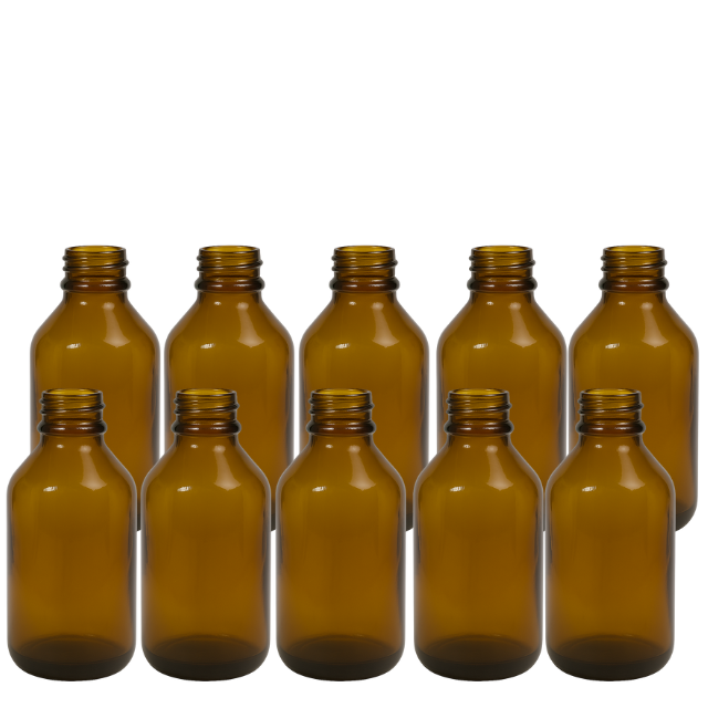 Frasco vidro âmbar sem tampa - 100 ml (kit ou unidade)