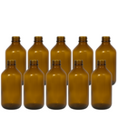 Frasco vidro âmbar sem tampa R24 - 250 ml (kit)