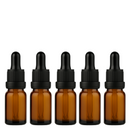 Frasco âmbar com conta-gotas PREMIUM GRADUADO - 10 ml (unitário ou kit) - Preto / Branco / Verde