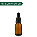 Frasco âmbar com conta-gotas PREMIUM R18 - 15 ml (unitário ou kit) - Preto ou Branco