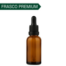 Frasco âmbar com conta-gotas PREMIUM R18 - 30 ml (unitário ou kit) - Preto ou Branco