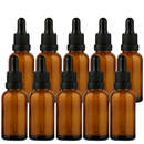 Frasco âmbar com conta-gotas PREMIUM GRADUADO R18 - 30 ml (unitário ou kit) - Preto / Branco / Verde