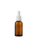 Frasco âmbar com conta-gotas PREMIUM R18 - 30 ml (unitário ou kit) - Preto ou Branco