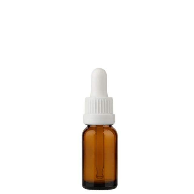 Frasco âmbar com conta-gotas PREMIUM GRADUADO R18 - 20 ml (unitário ou kit) - Preto / Branco / Verde