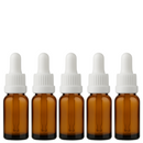 Frasco âmbar com conta-gotas PREMIUM GRADUADO R18 - 20 ml (unitário ou kit) - Preto / Branco / Verde