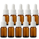 Frasco âmbar com conta-gotas PREMIUM R18 - 10 ml (unitário ou kit) - Preto ou Branco