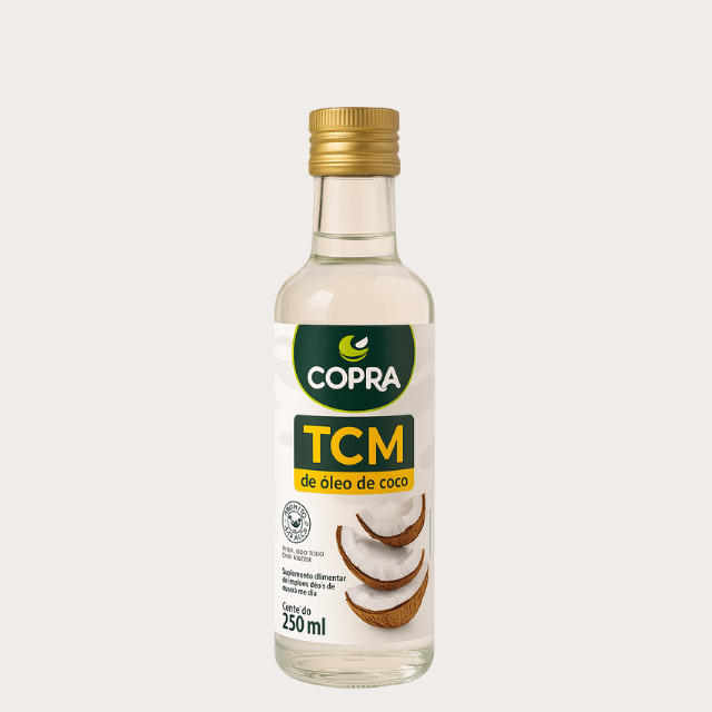Óleo vegetal de Coco Fracionado (TCM) - 250 ml - 100% puro