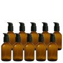 Frasco em vidro ambar com válvula pump PREMIUM R24 - 100 ml