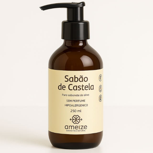 Sabão de castela - 250 ml - Desodorizado (com válvula PUMP)