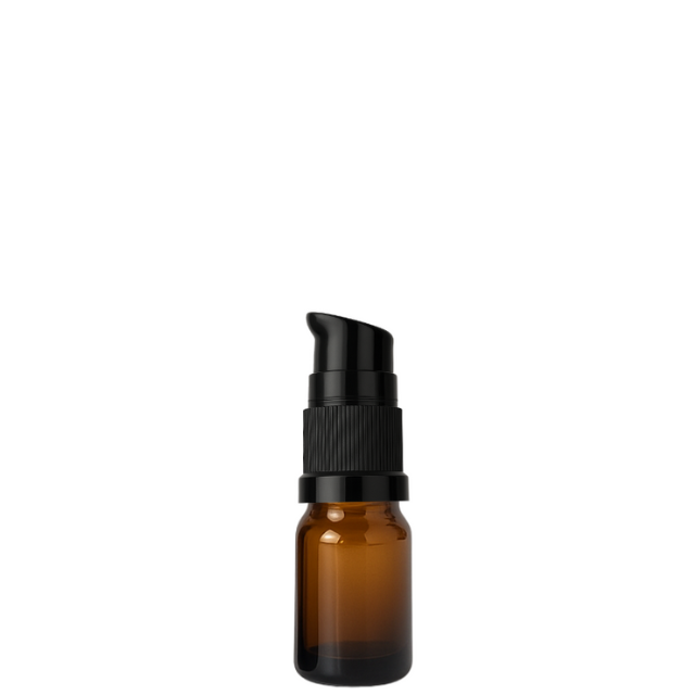 Frasco em vidro âmbar com válvula Pump (dosadora) - 5 ml (unidade ou kit)
