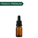 Frasco âmbar com conta-gotas PREMIUM R18 - 10 ml (unitário ou kit) - Preto ou Branco