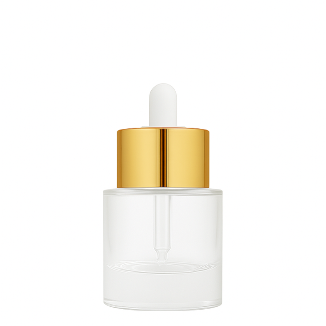 Frasco Visage com conta-gotas dourado e bulbo branco - 30 ml (unitário ou kit)