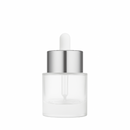 Frasco Visage com conta-gotas prateado e bulbo branco - 30 ml (unitário ou kit)