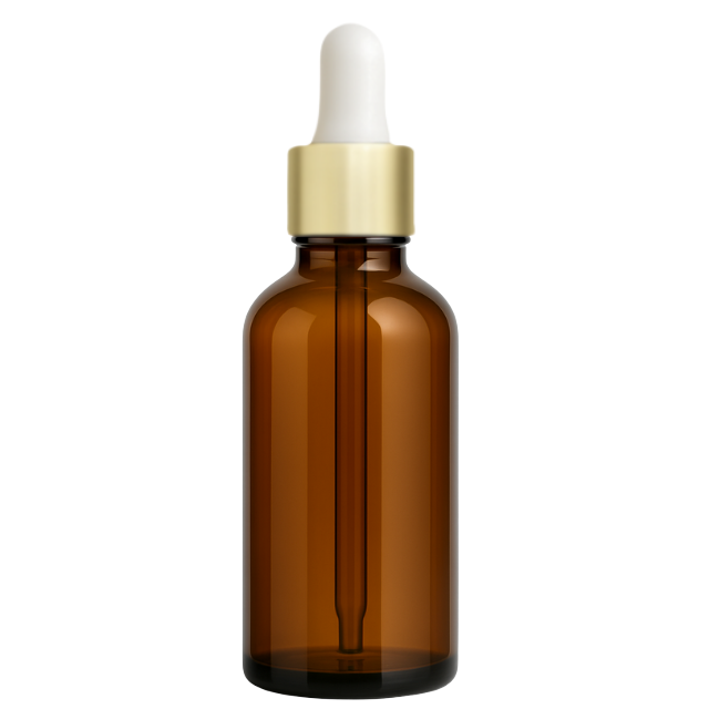 Frasco âmbar com conta-gotas dourado e bulbo branco - 50 ml (unitário ou kit)