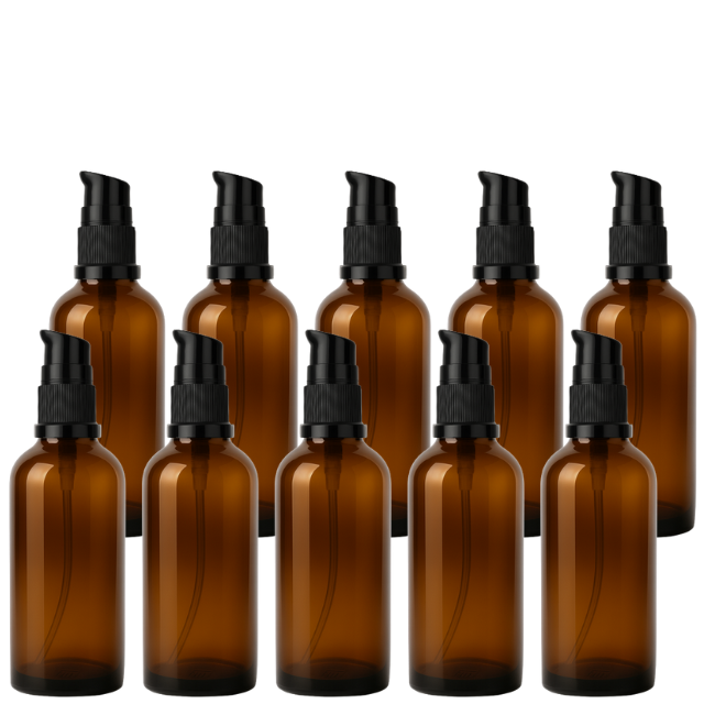 Frasco em vidro âmbar com válvula dosadora - 100 ml (unidade ou kit)