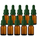 Frasco âmbar com conta-gotas PREMIUM GRADUADO - 10 ml (unitário ou kit) - Preto / Branco / Verde