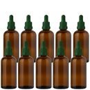 Frasco âmbar com conta-gotas PREMIUM R18 - 100 ml (unitário ou kit) Preto / Branco / Verde