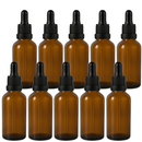 Frasco âmbar com conta-gotas PREMIUM R18 - 50 ml (unitário ou kit) Preto / Branco / Verde