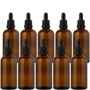 Frasco âmbar com conta-gotas PREMIUM R18 - 100 ml (unitário ou kit) Preto / Branco / Verde