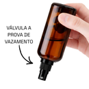 Frasco em vidro âmbar com válvula spray R18 - 100 ml (unidade ou kit)