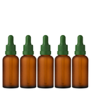 Frasco âmbar fosco com conta-gotas PREMIUM R18 - 30 ml (unitário ou kit) - Preto / Branco / Verde