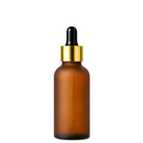 Frasco âmbar com conta-gotas dourado e bulbo preto R18 - 30 ml — ideal para aromaterapia, óleos terapêuticos e cosmética