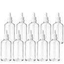 Frasco transparente com conta-gotas PREMIUM R18 - 100 ml (unitário ou kit) Preto / Branco / Verde