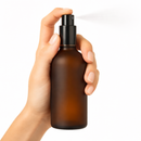 Frasco âmbar fosco com válvula spray preta luxo R18 - 100 ml para perfumes, fragrâncias e aromatizadores