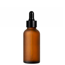 Frasco âmbar fosco com conta-gotas preto e bulbo preto - 30 ml — ideal para aromaterapia, óleos terapêuticos e cosmética