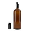Frasco vidro âmbar R24 spray luxo metalizada preta 200 ml