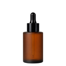 Frasco vidro âmbar fosco ombro reto conta-gotas tampa preta 30 ml