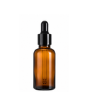 Frasco vidro âmbar R18 conta-gotas tampa lisa preta 30 ml