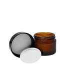 Pote vidro âmbar fosco cosmético 50 g