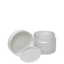 Pote vidro transparente fosco cosmético 50 g