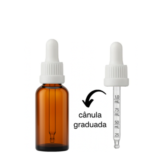 Frasco âmbar com conta-gotas PREMIUM GRADUADO - 30 ml (unitário ou kit)