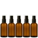 Frasco em vidro âmbar com válvula spray R18 - 50 ml (unidade ou kit)