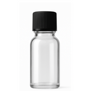 Frasco em vidro transparente tampa de segurança CHILD PROOF - 30 ml (unidade ou kit)